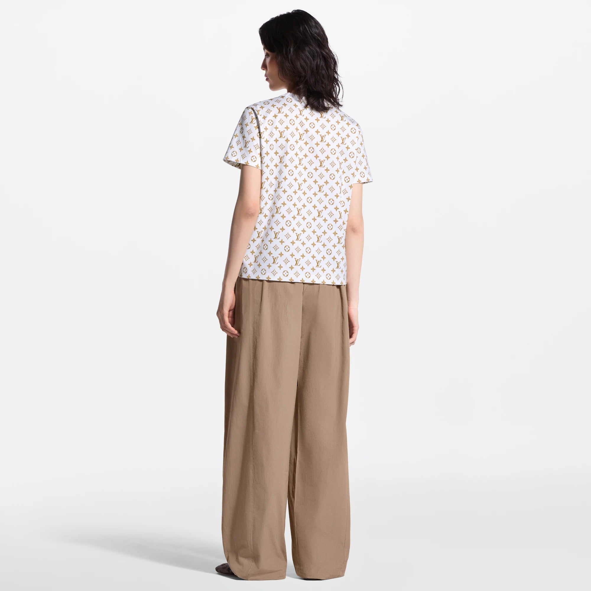 Woven Monogram Print T-Shirt