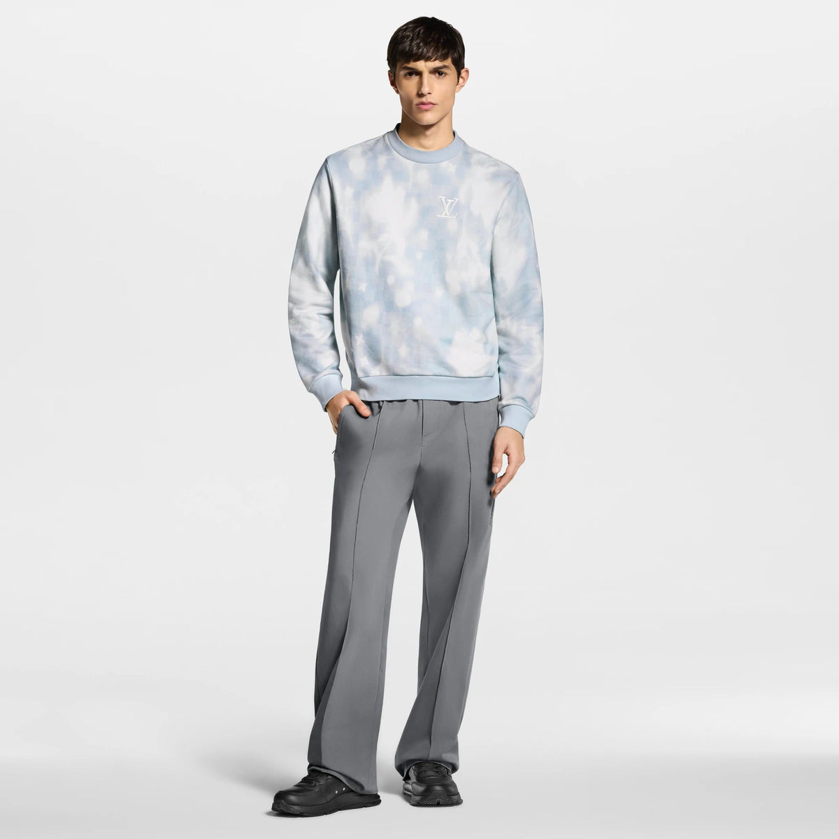 Long-Sleeved Printed Crewneck
