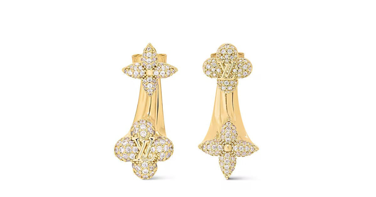 LV Flower Comet Earrings