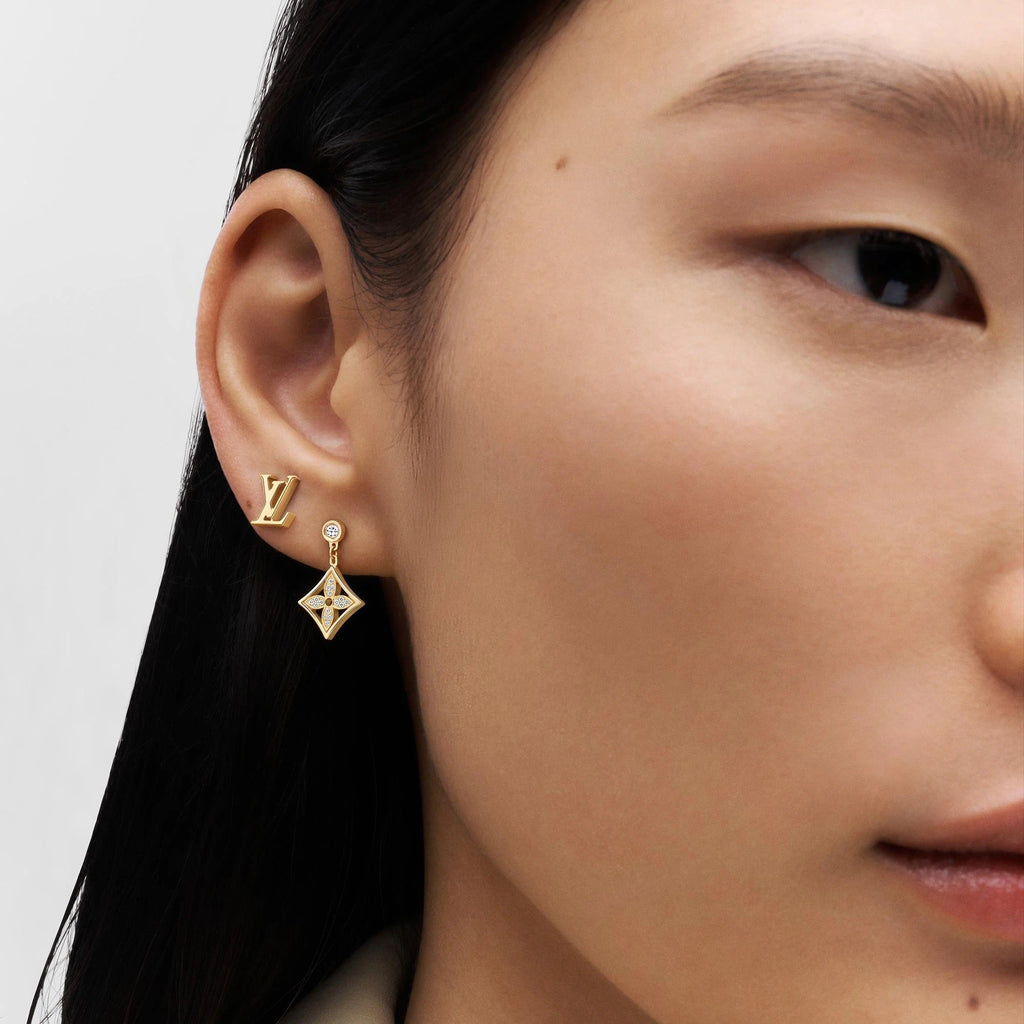 Idylle Blossom Reversible Stud, Pink And Yellow Gold And Diamond - Per Unit