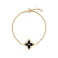 Color Blossom Bb Star Bracelet, Yellow Gold, Onyx And Diamond