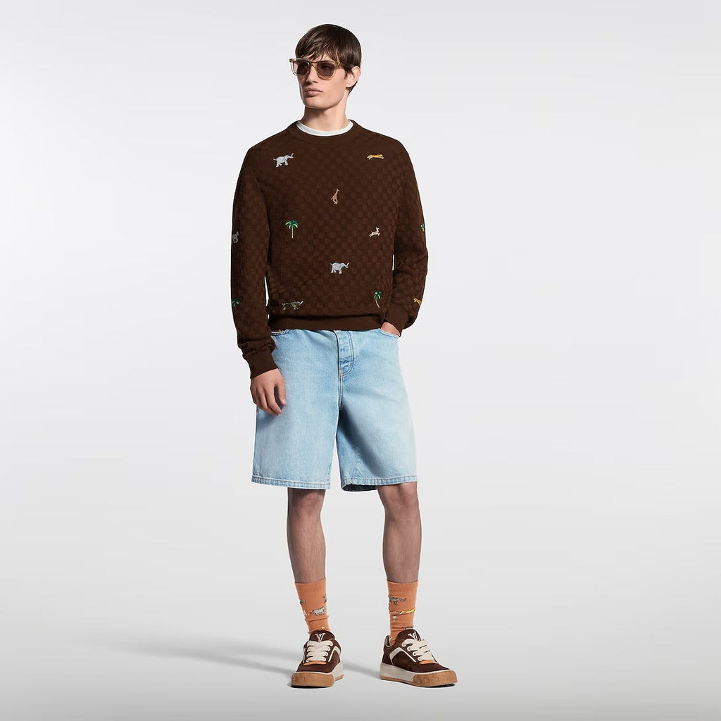 LV x The The Darjeeling Limited Embroidered Long-Sleeved Crewneck