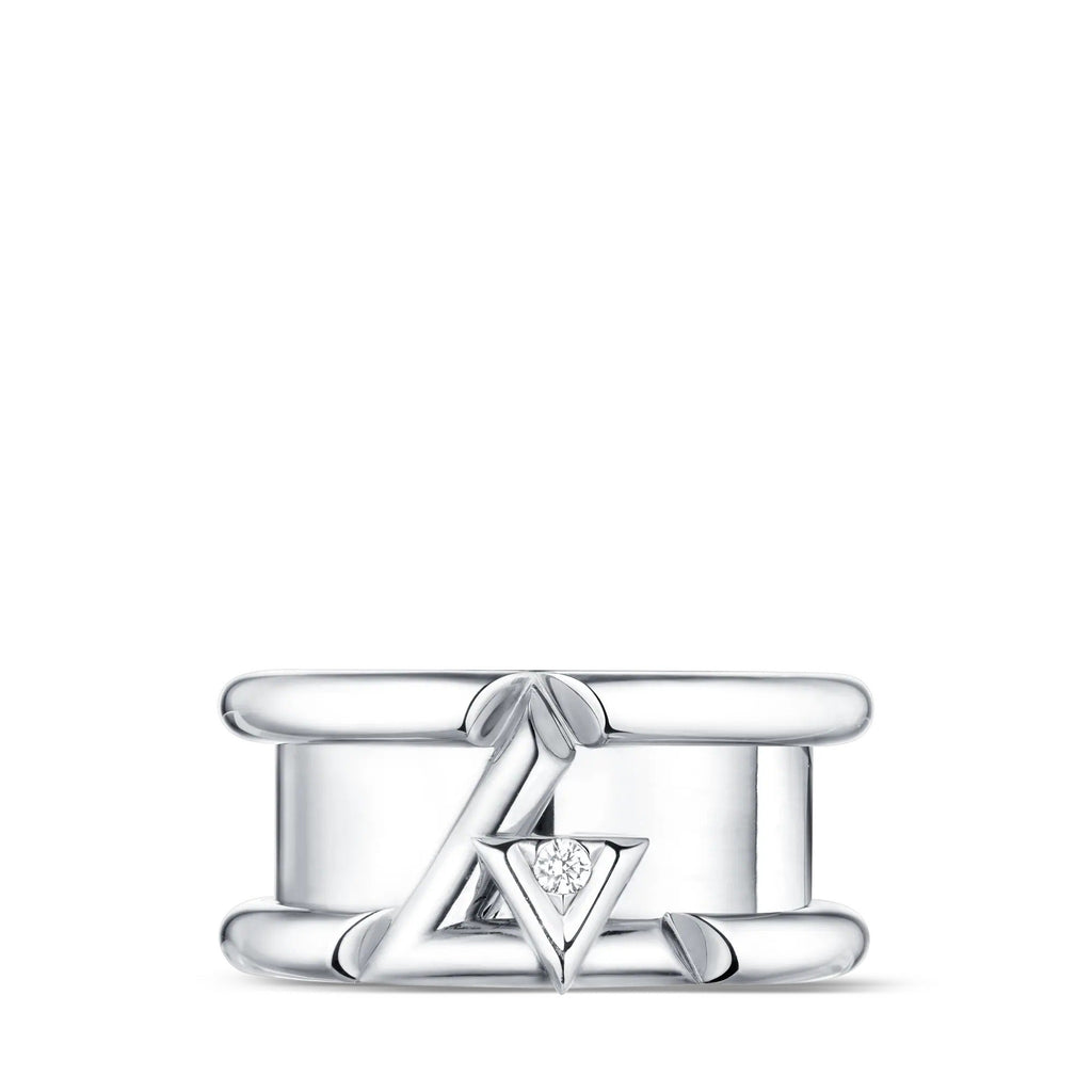 LV Volt One Band Ring, White Gold And Diamond