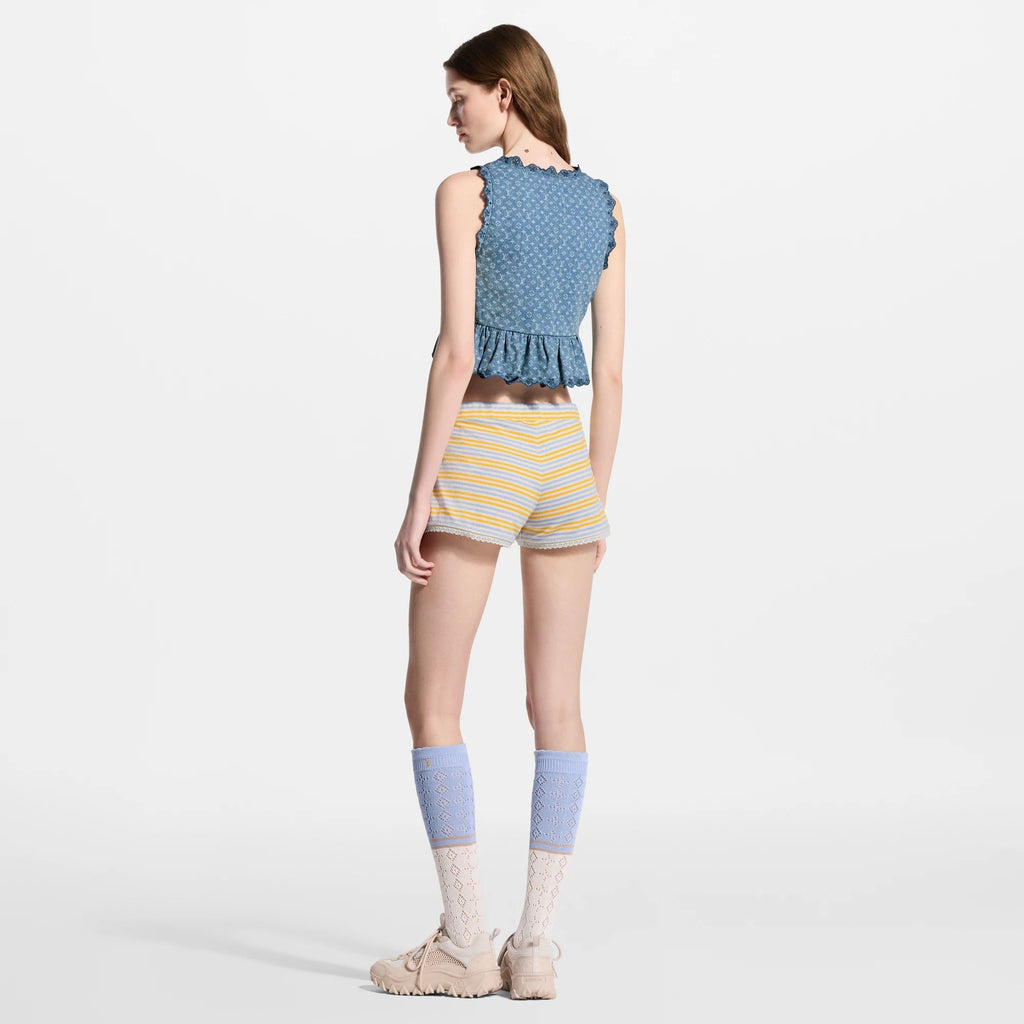 Striped Jersey Mini Shorts