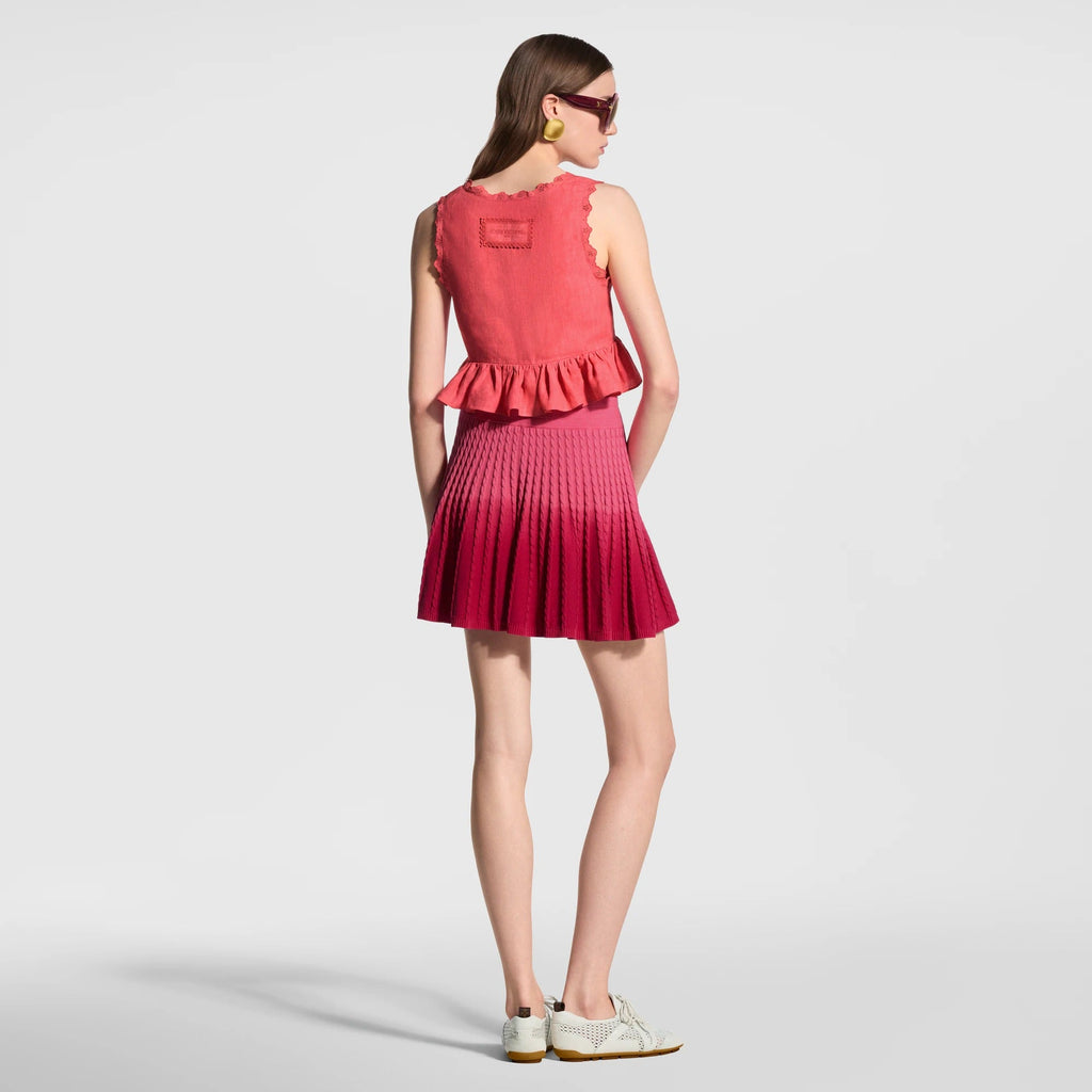 Broderie Trim Peplum Crop Top