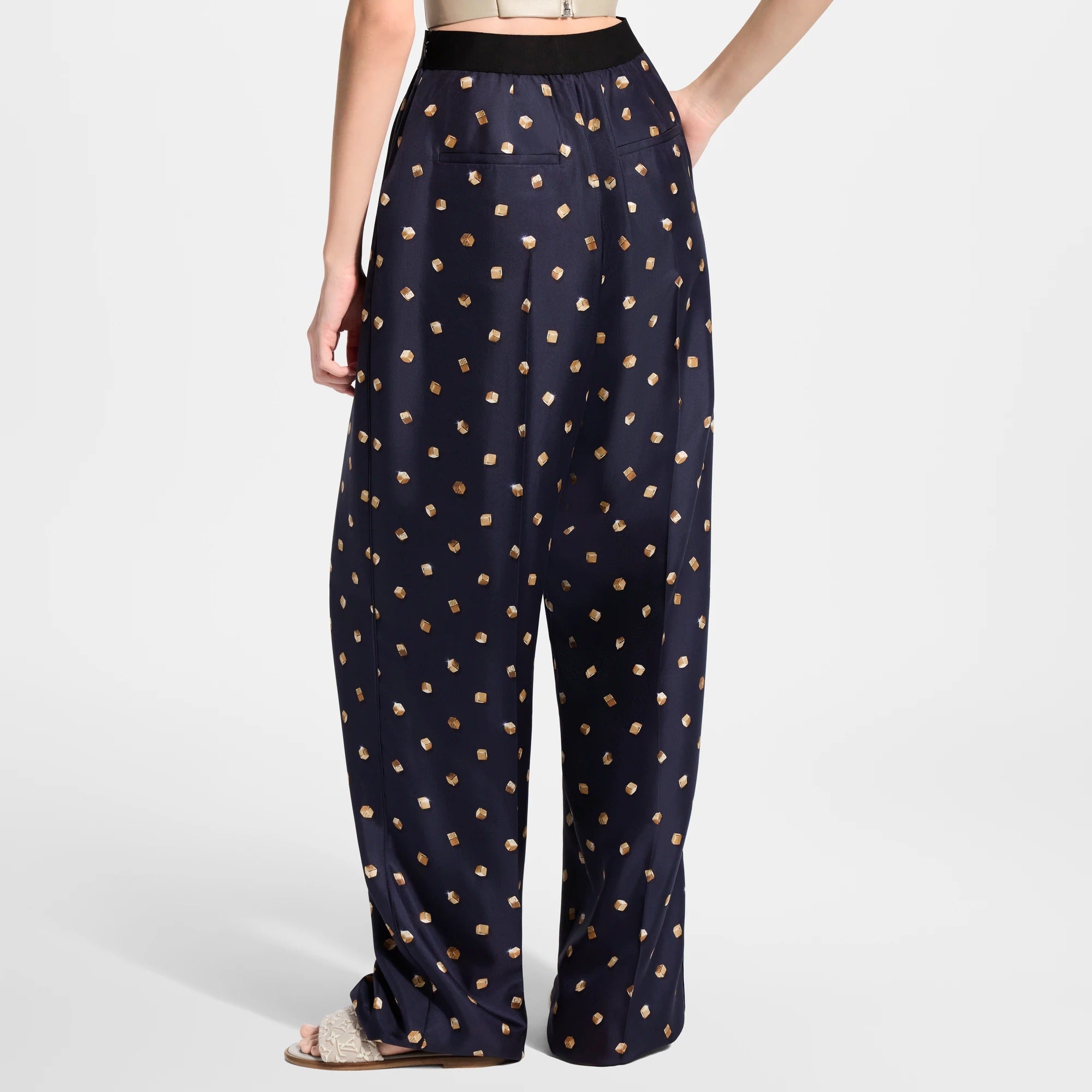 LV Cube Tailored Wide-Leg Pants