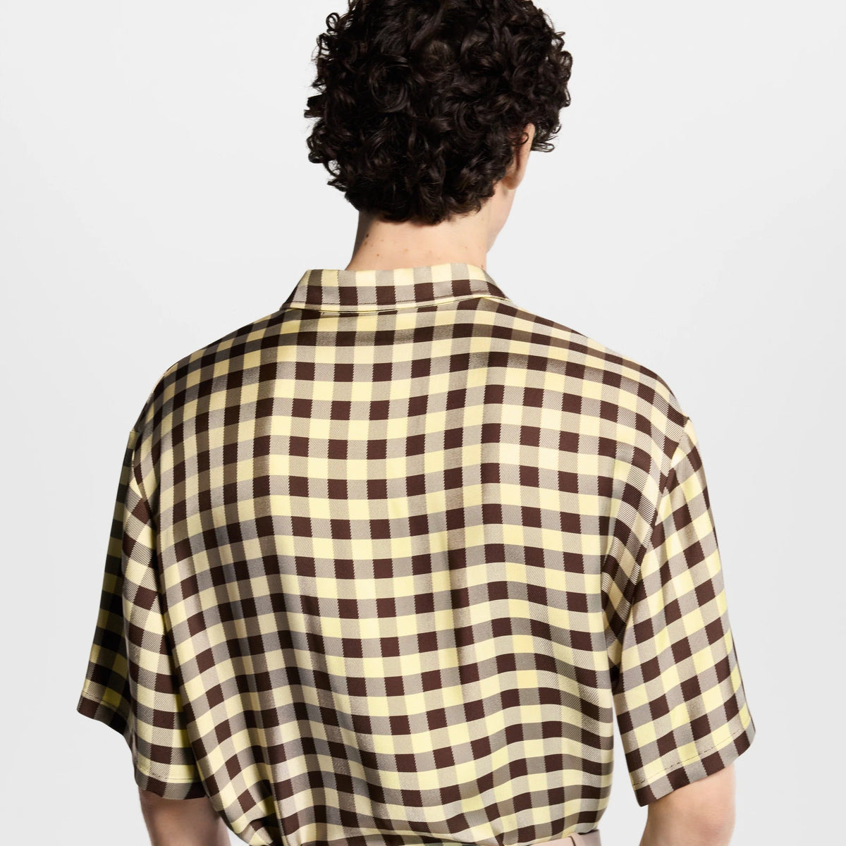 Damier Jacquard Short-Sleeved Shirt