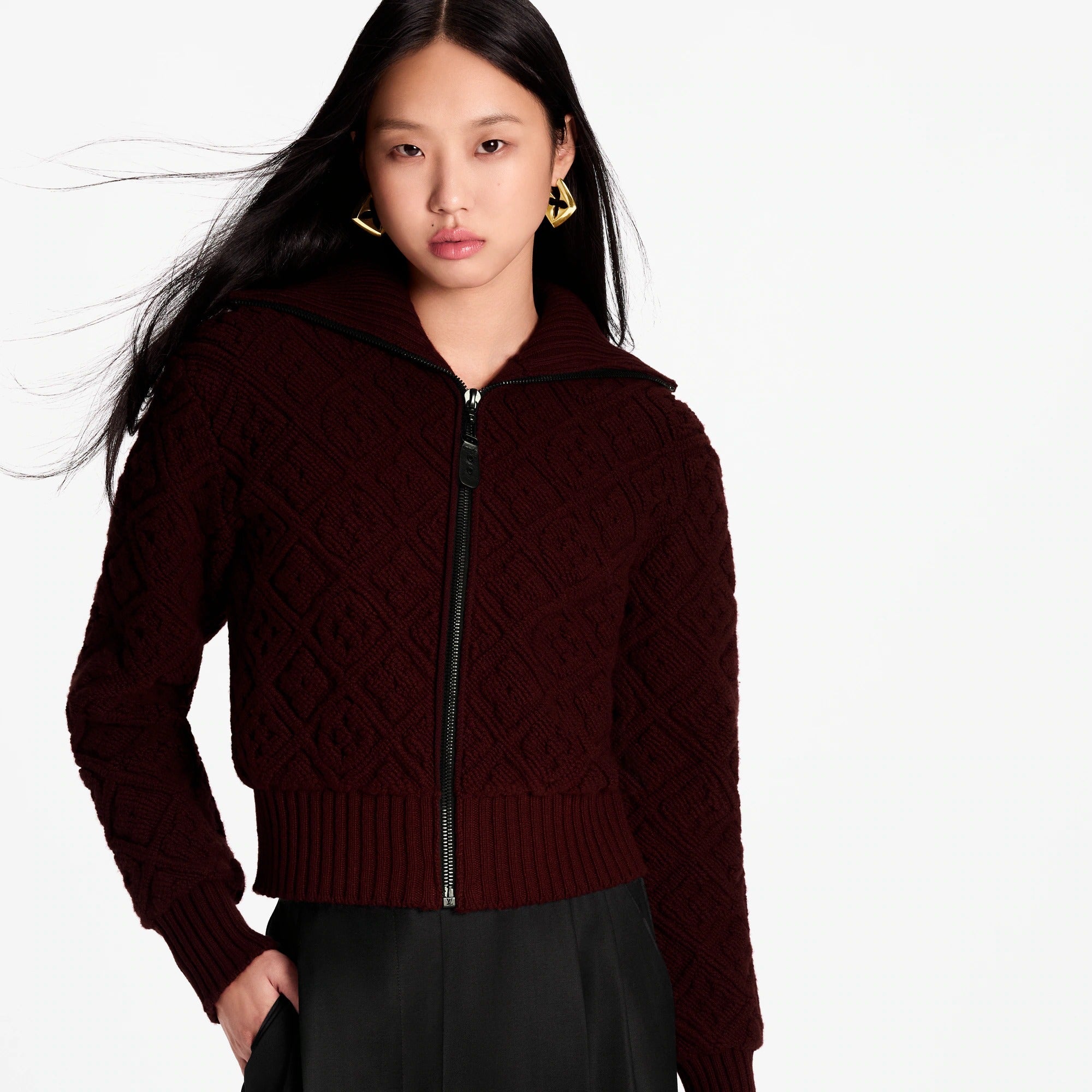 Monogram Flower Toweling Zip-Up Jacket