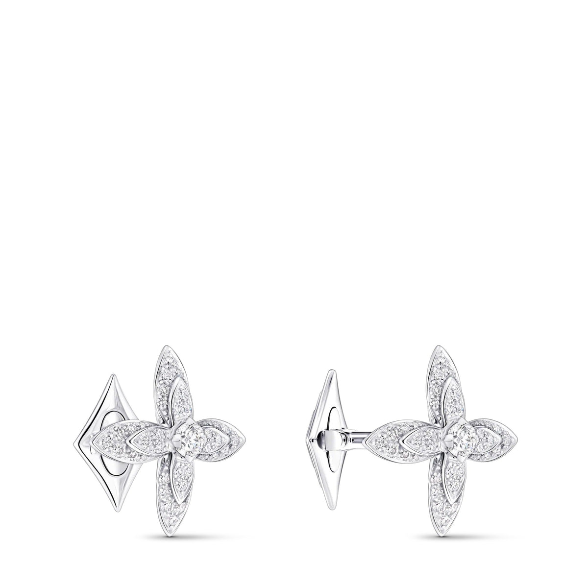 Idylle Blossom Cufflinks, White Gold & Diamonds