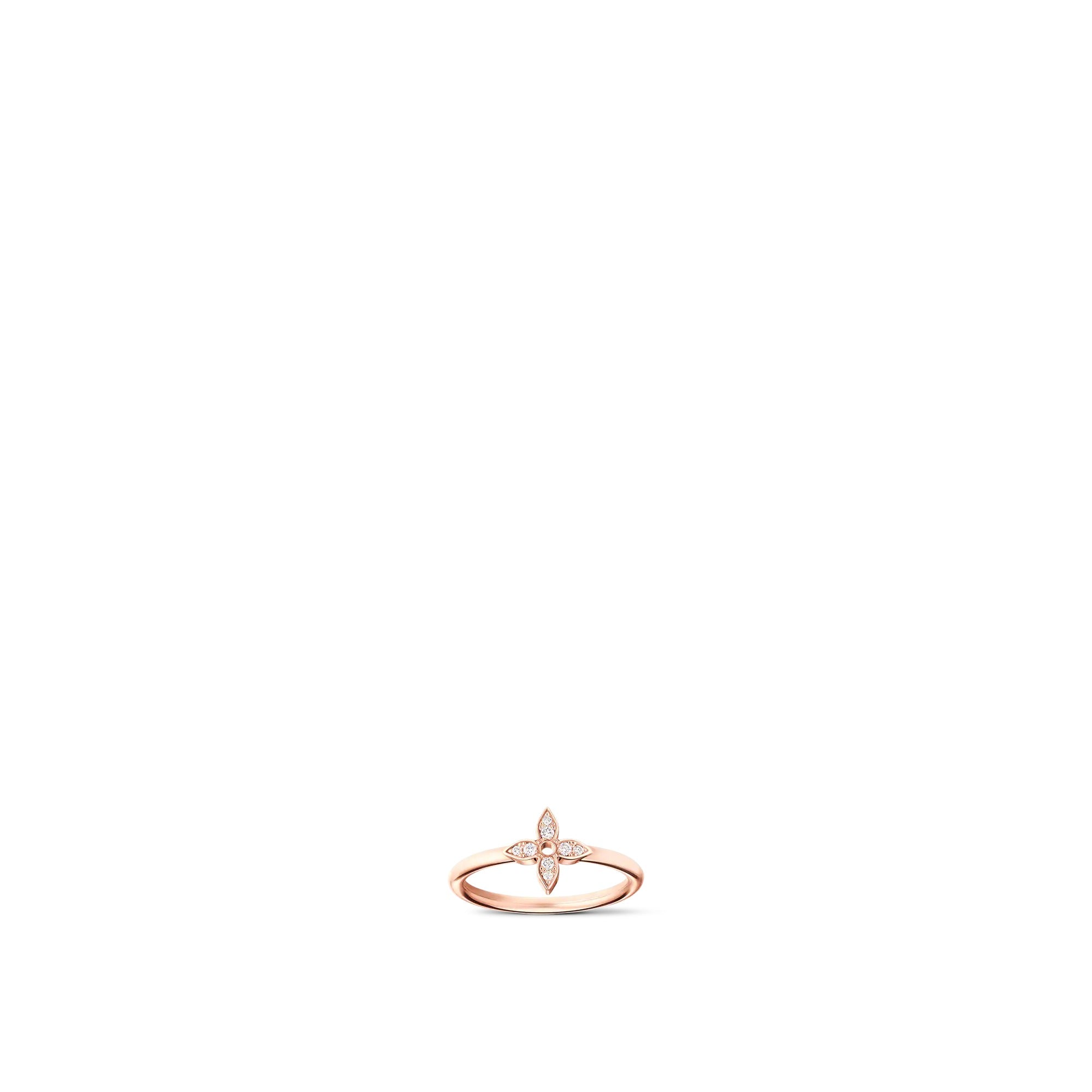 Idylle Blossom Single Ring, Pink Gold and Diamonds