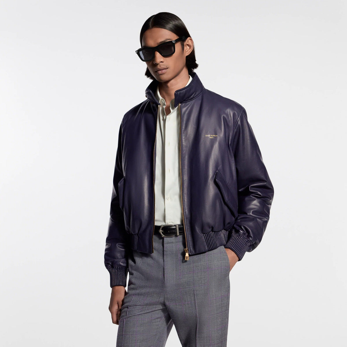 Padded Leather Blouson