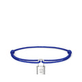 Silver Lockit Bracelet, Sterling Silver and Blue Polyester Cord