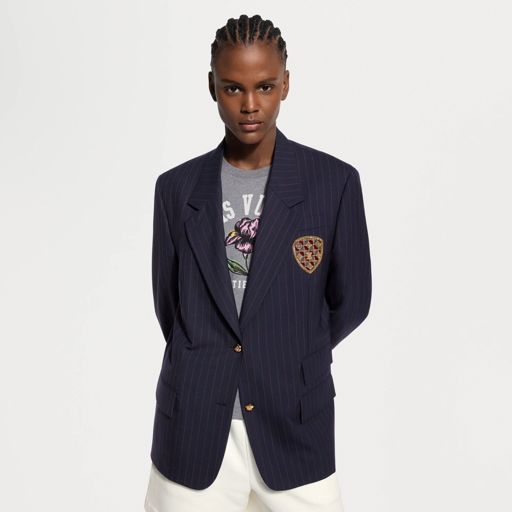 Pinstriped Preppy Blazer