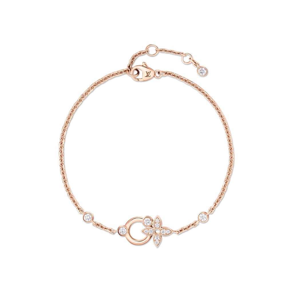 Idylle Blossom Bracelet, Pink Gold and Diamonds