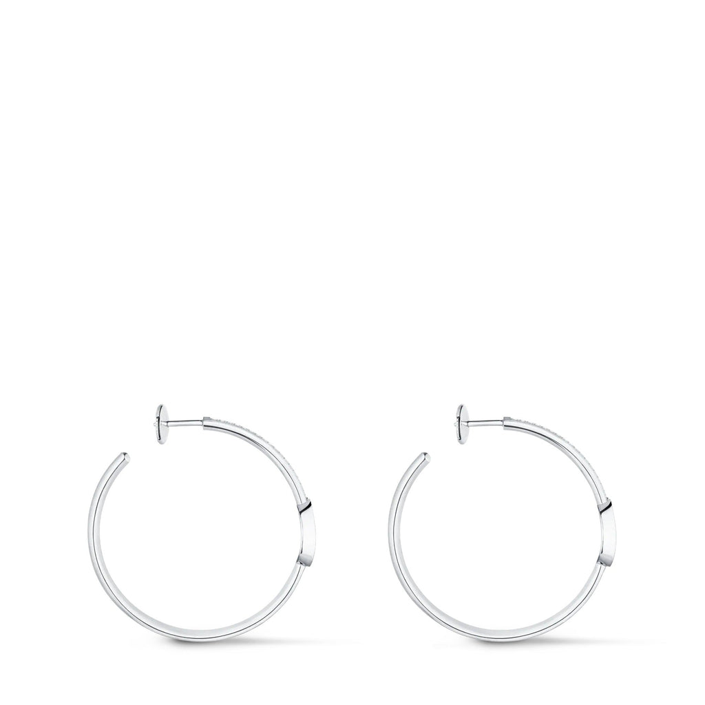 Idylle Blossom Hoops, White Gold And Diamonds