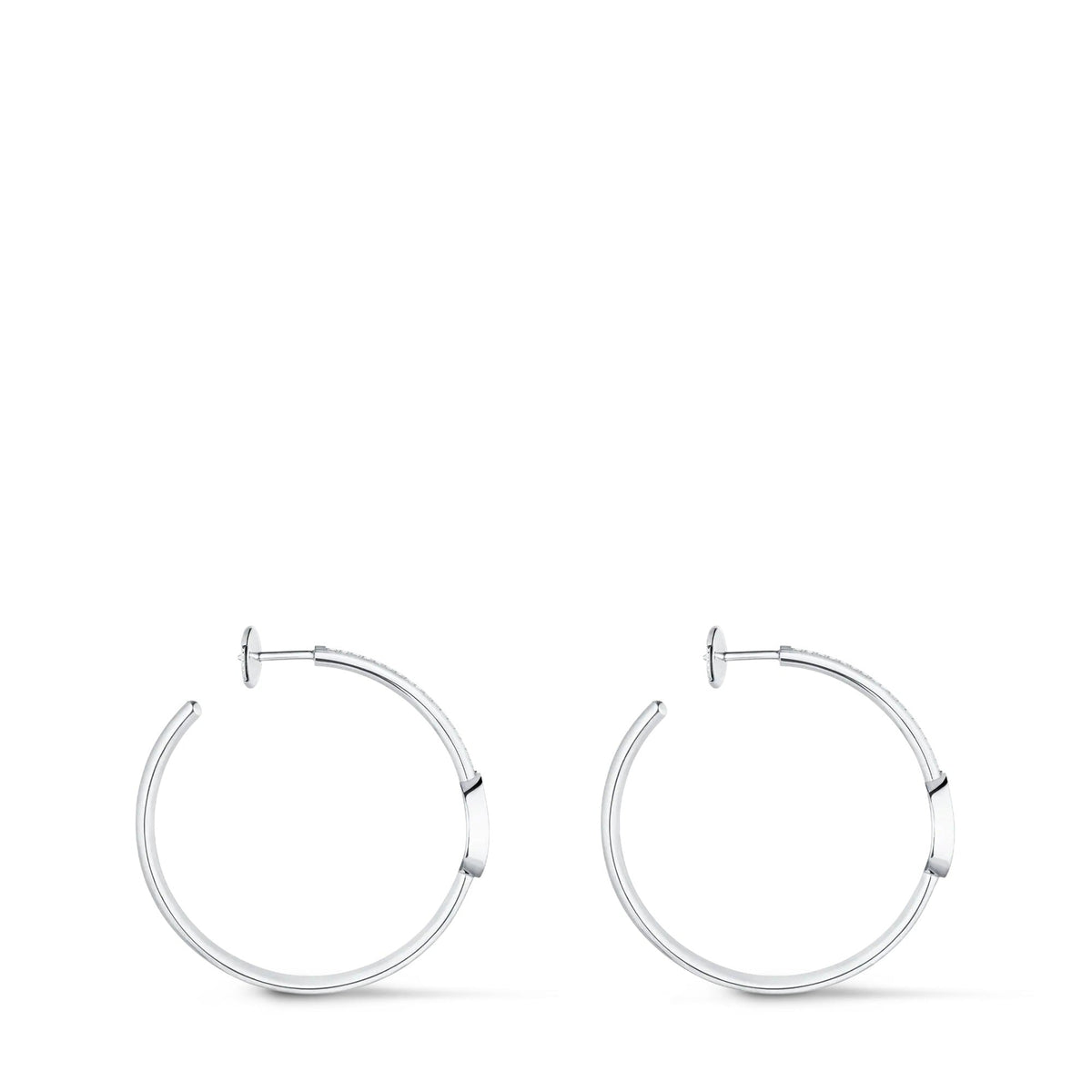 Idylle Blossom Hoops, White Gold And Diamonds