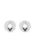Pure V Hoops, White Gold, Onyx and Diamonds