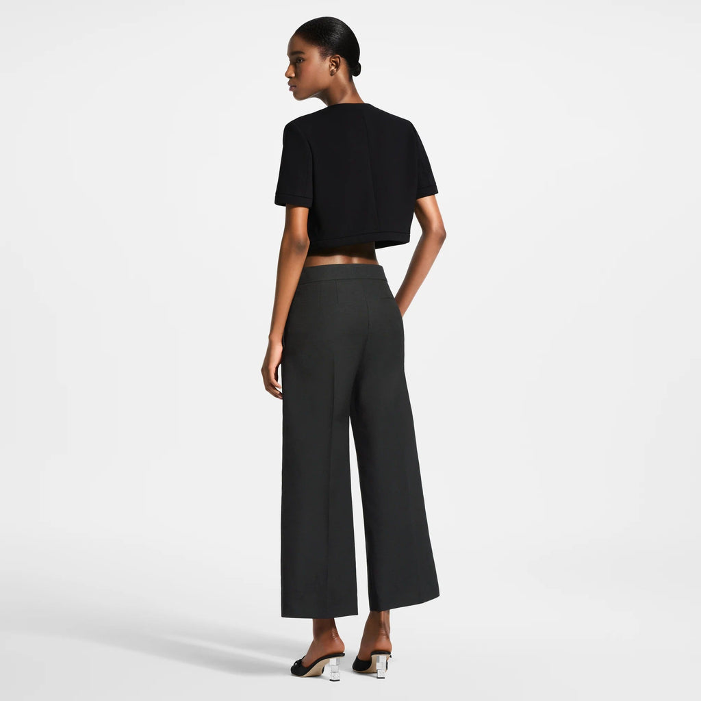 Leather Tie Mikado Pants
