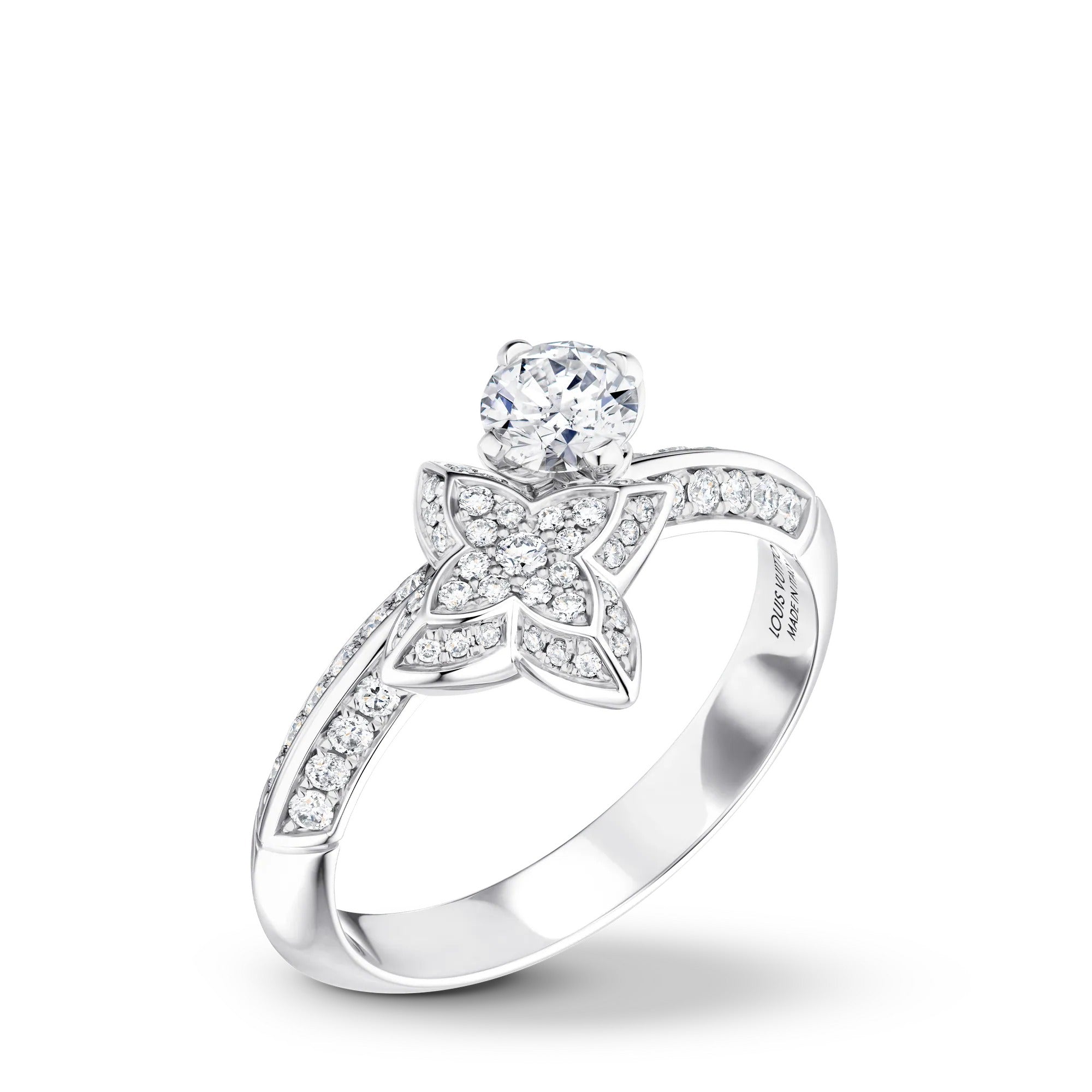 LV Diamonds Double Ring, Round Brilliant cut