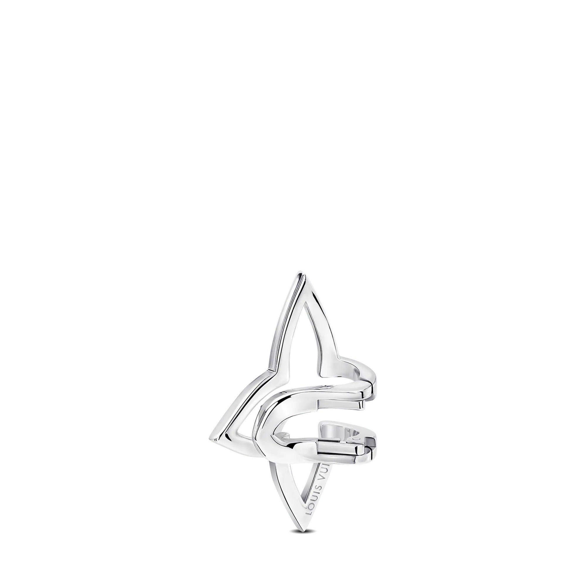Ombre Blossom Earcuff, White Gold and Diamonds