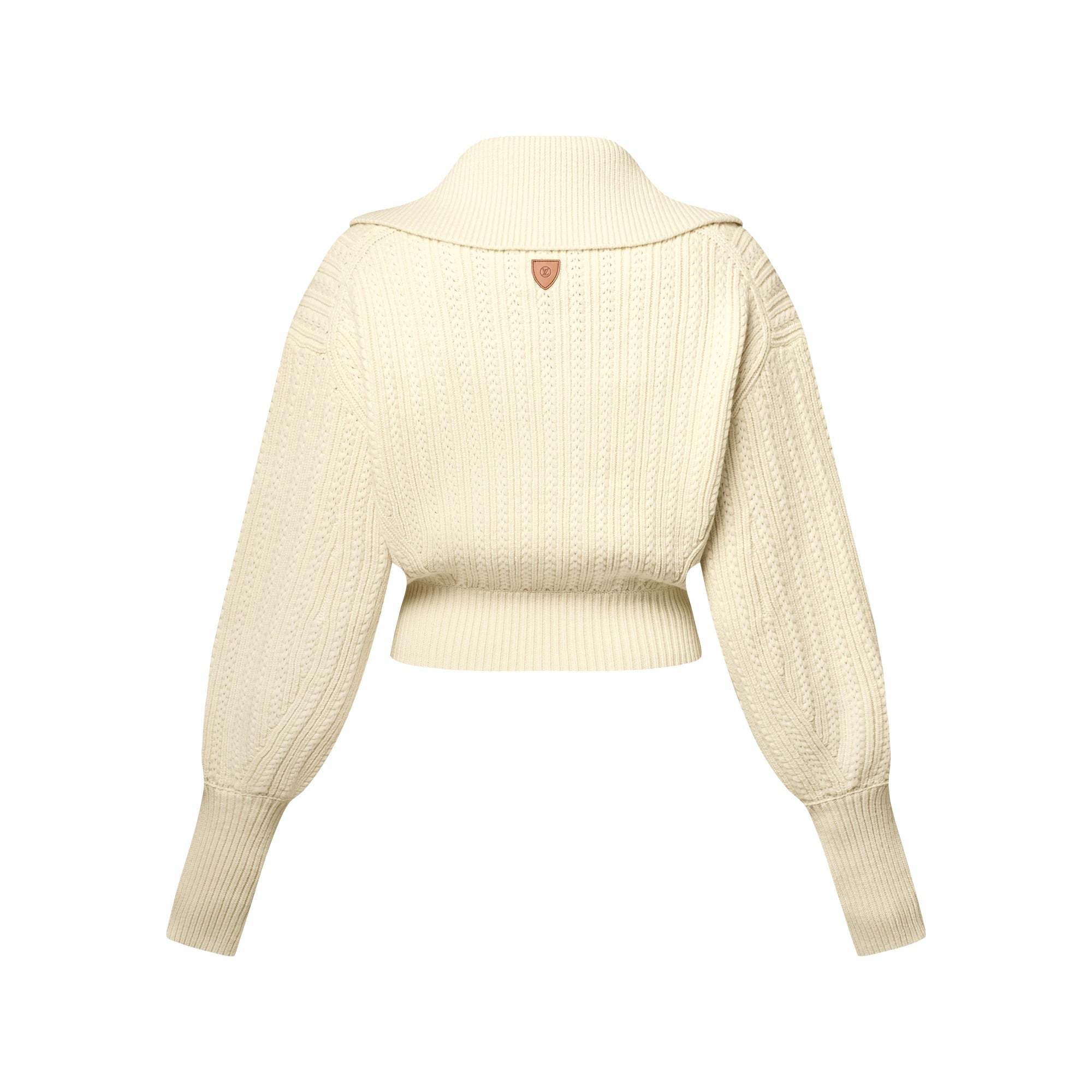 Cropped Rib-Knit Jacket