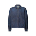 Reflective Nanogram Zippered Denim Jacket