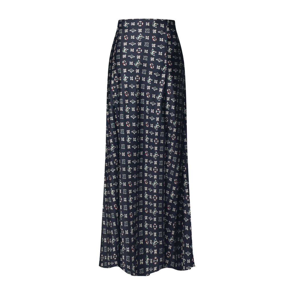 Monogram Buoy Flared Maxi Skirt