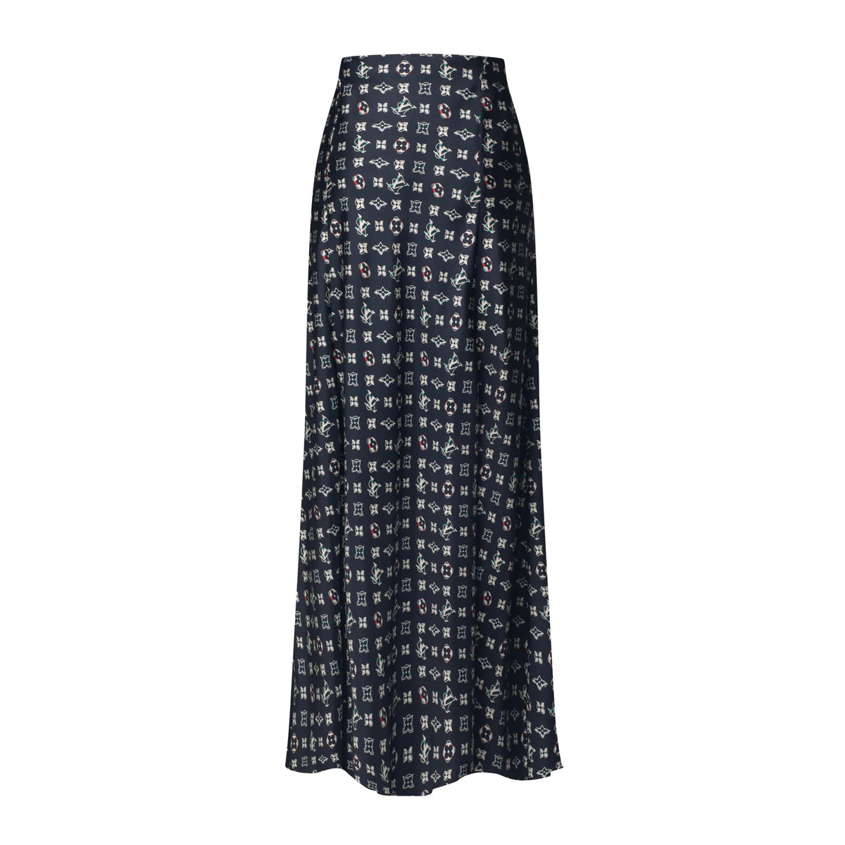 Monogram Buoy Flared Maxi Skirt