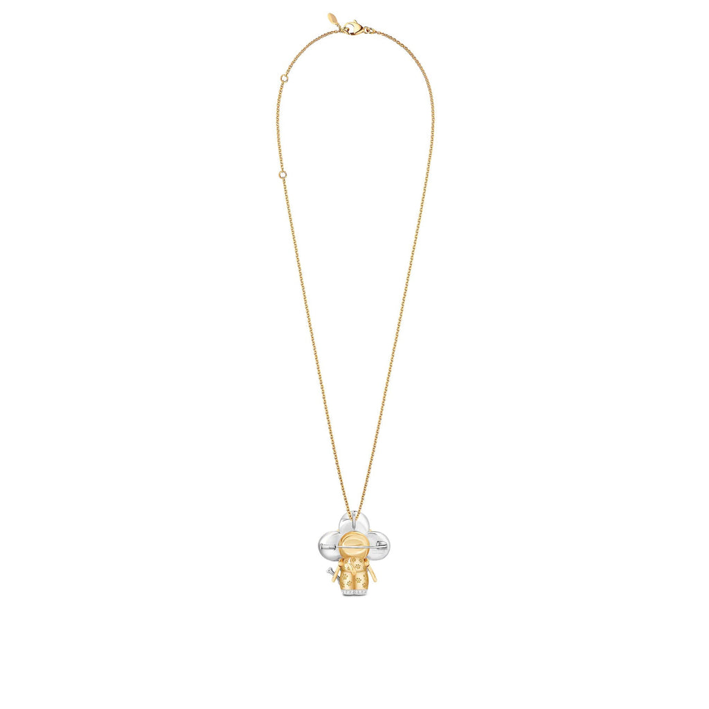 Vivienne Dog Pendant, Yellow Gold, White Gold, Lacquer, Diamonds & Colored Gemstones