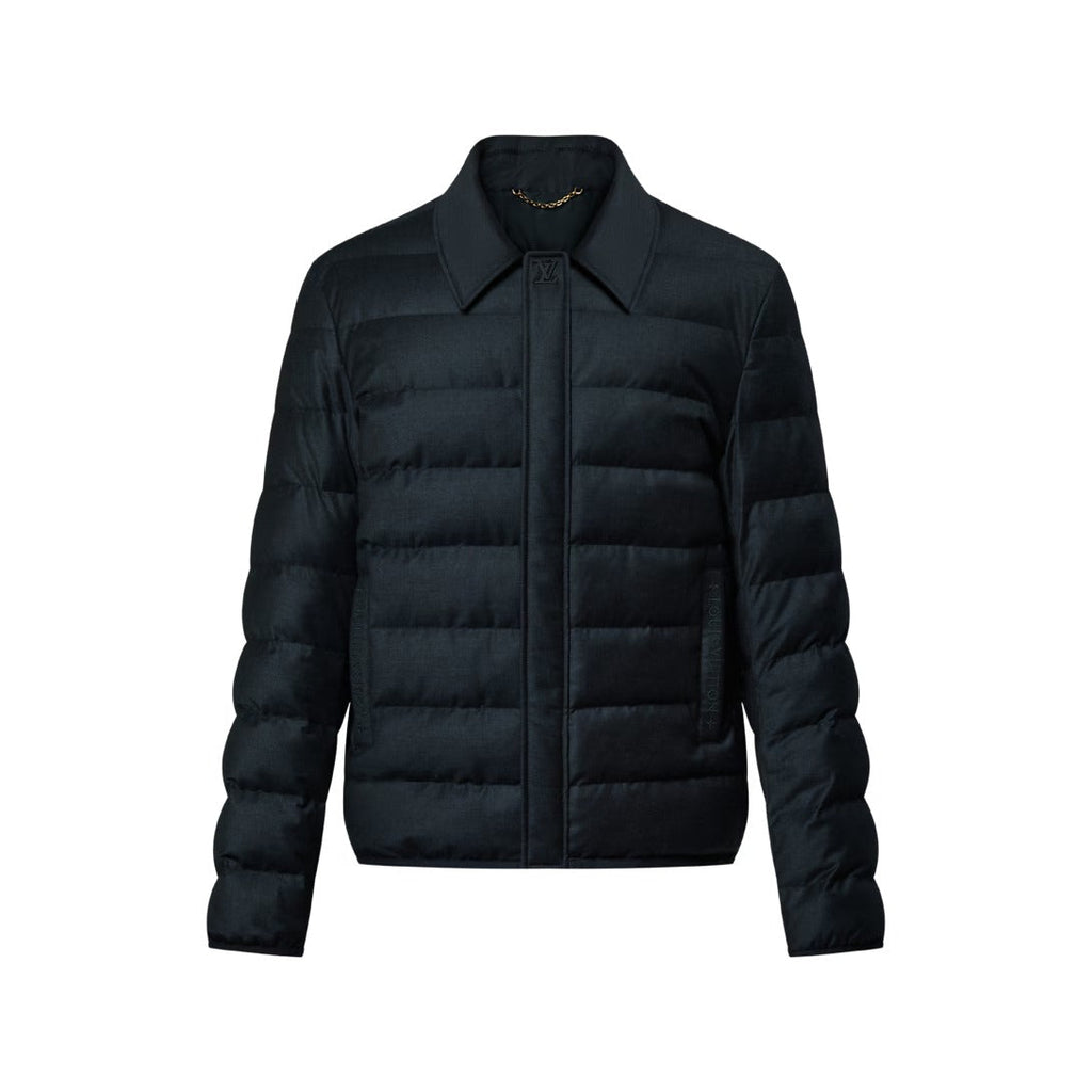 Wool-Silk Blend Light Down Blouson