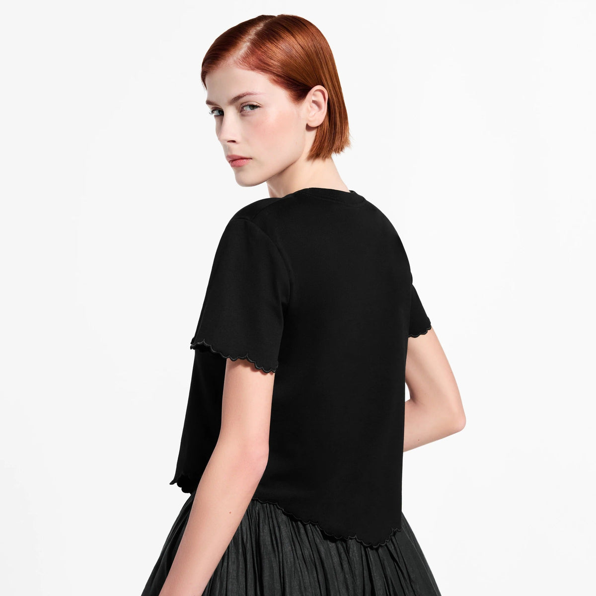 Scallop Hem Crop Top