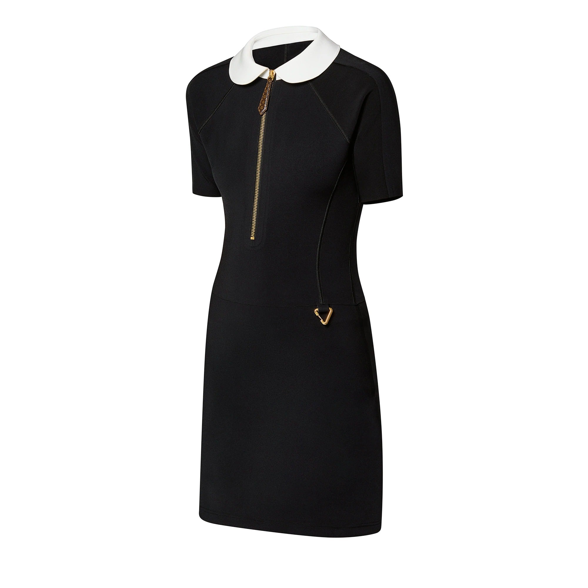 Technical Jersey Peter Pan Collar Dress