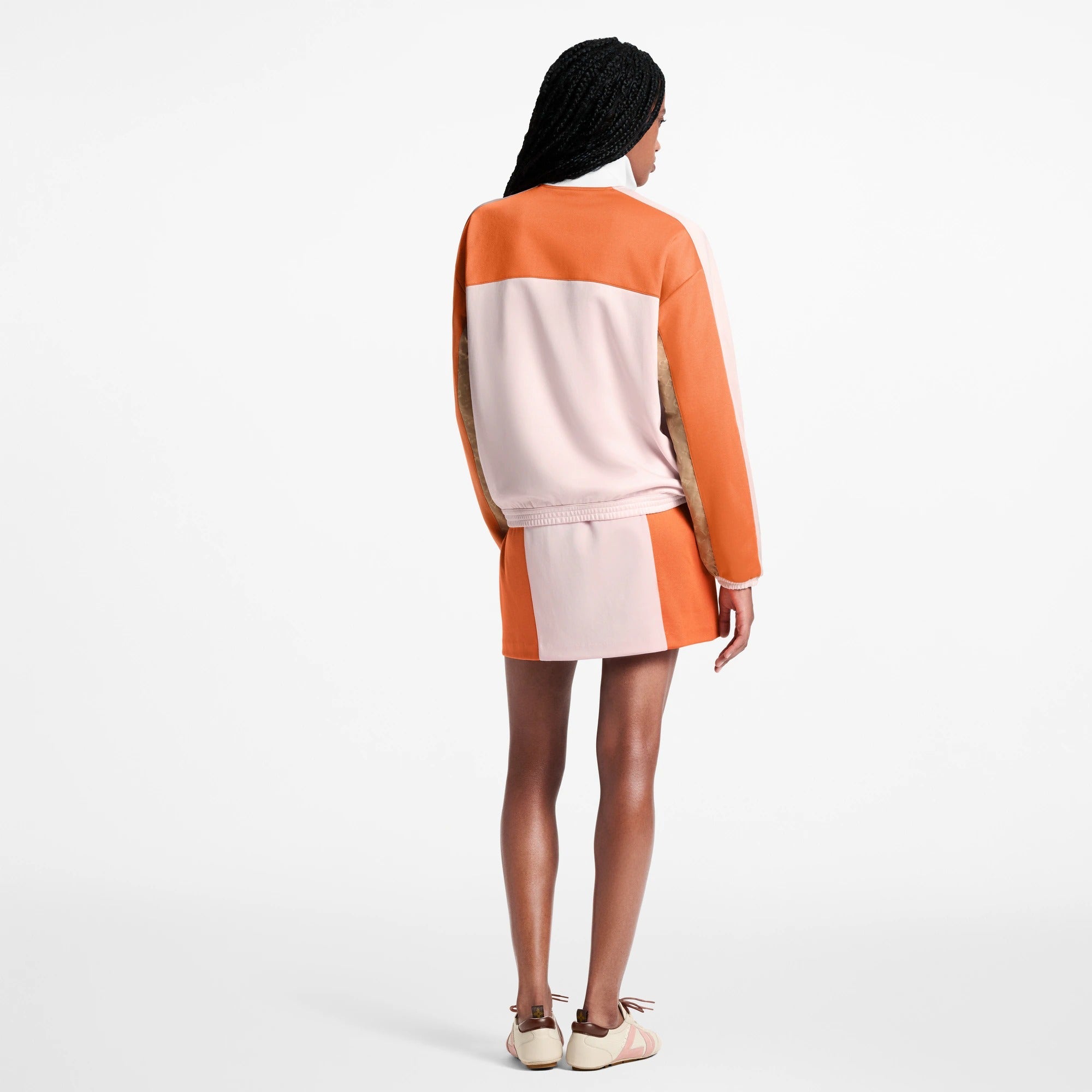 Color-Blocked Zip-Up Jacket