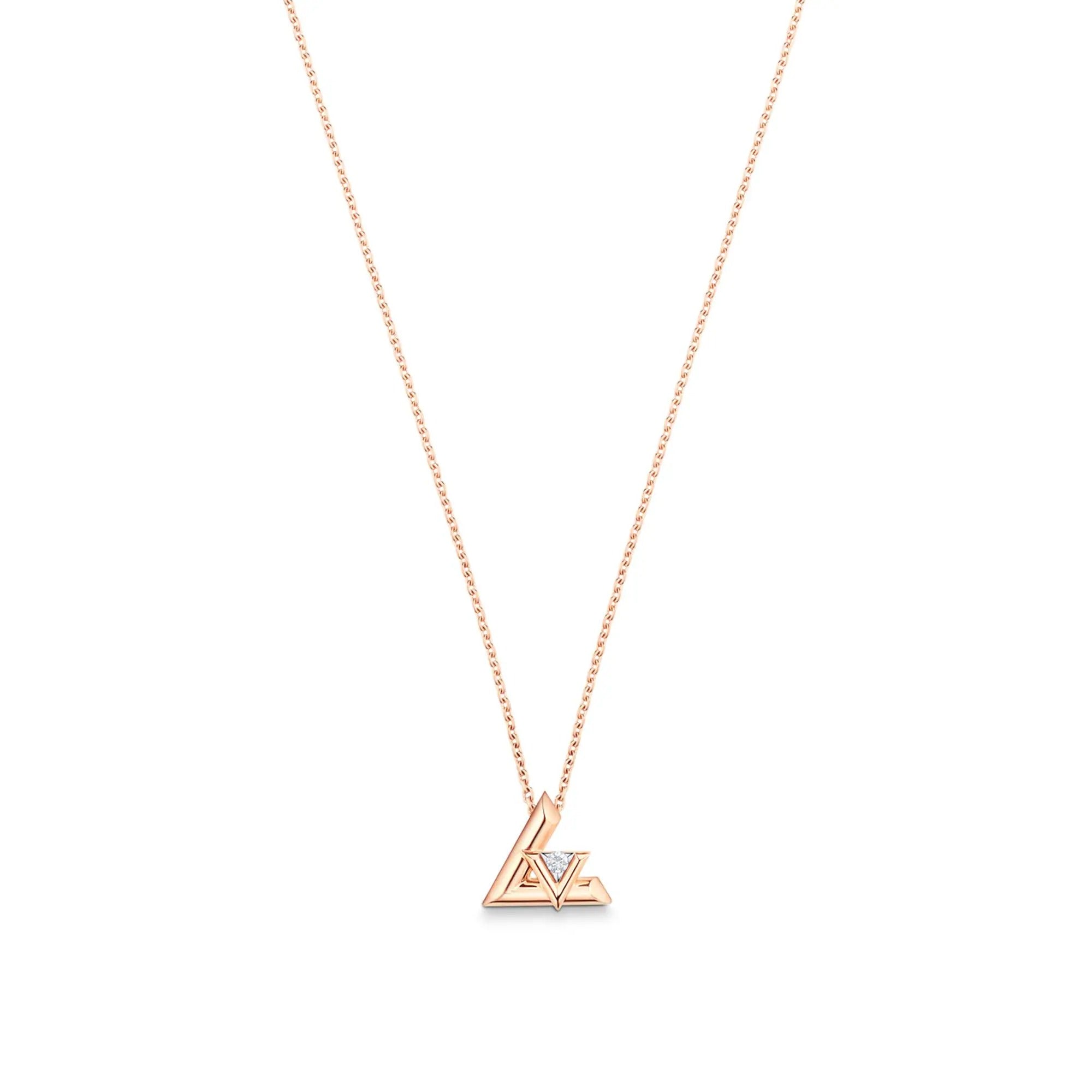 LV Volt One Small Pendant, Pink Gold And Diamond