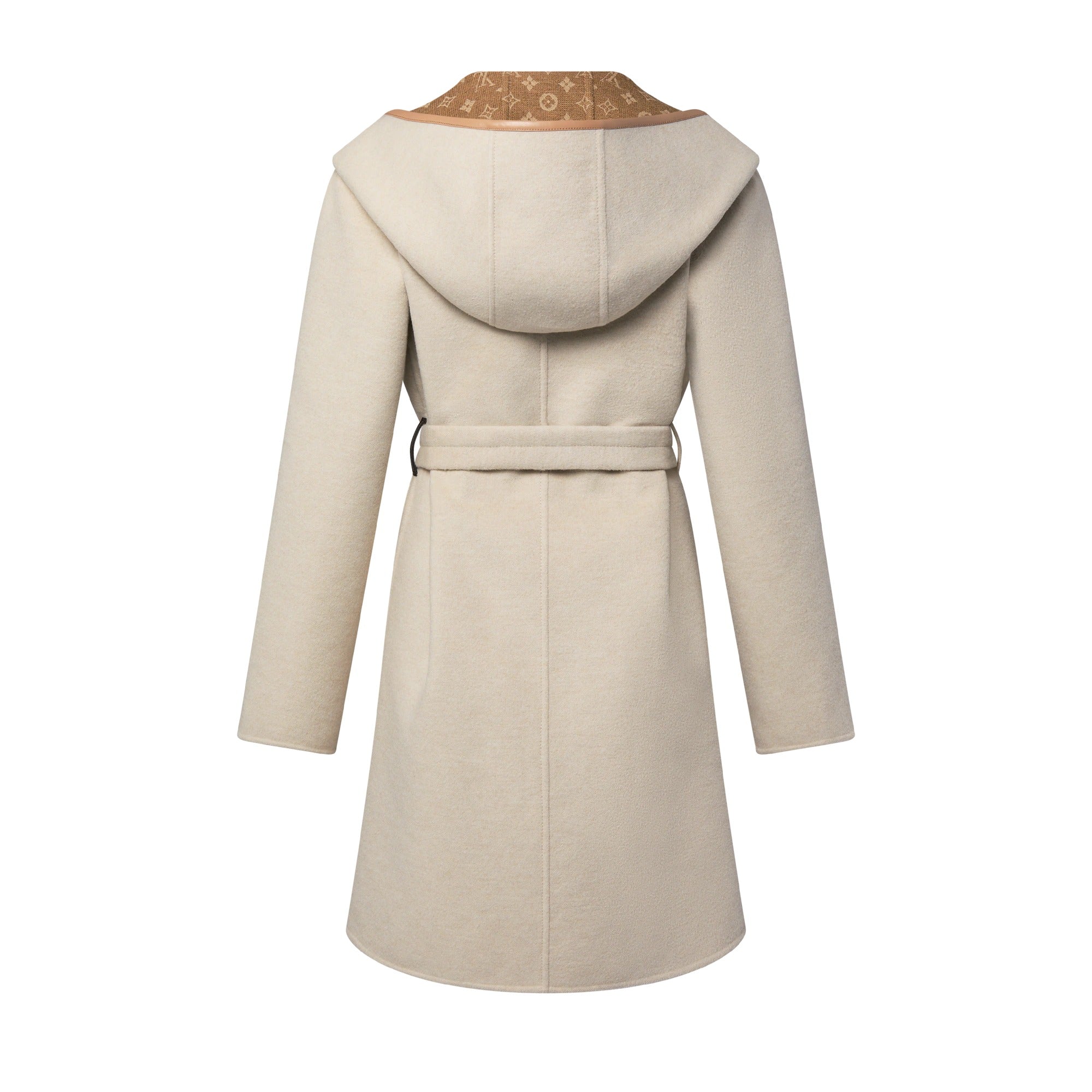 Reversible Signature Hooded Wrap Coat