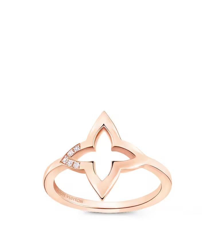 Ombre Blossom Ring, Pink Gold and Diamonds