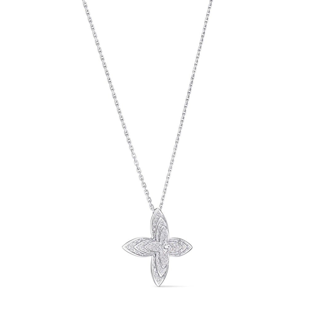 Idylle Blossom Pendant, White Gold & Diamonds