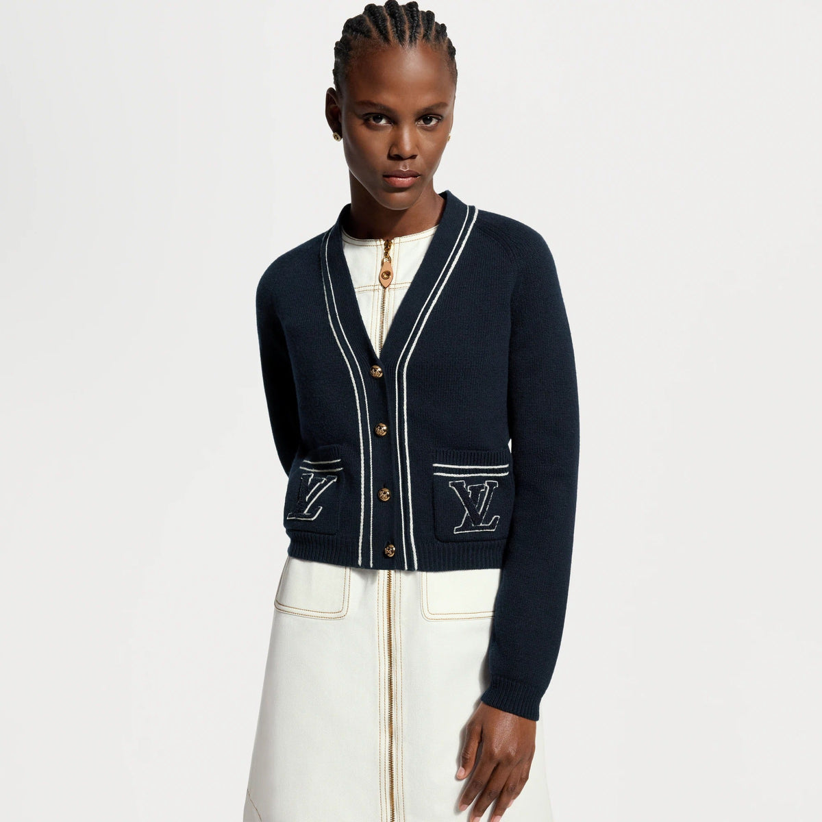 Contrast Accent Cardigan