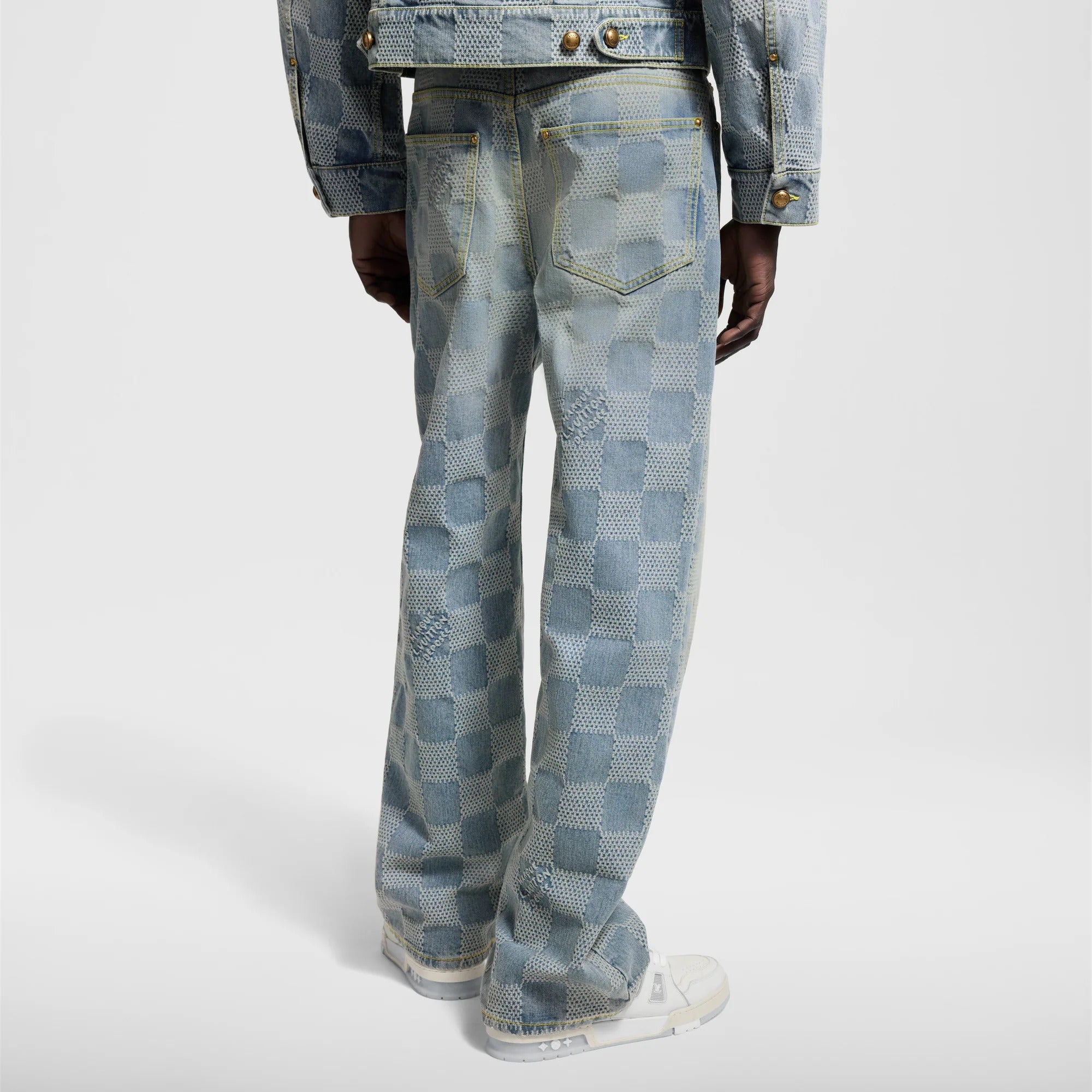 Damier Denim Skate Pants