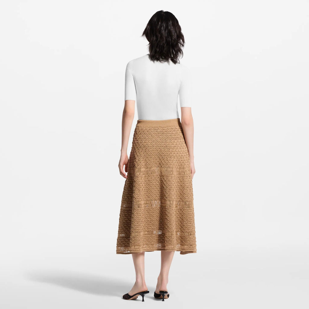 Woven-Effect Knit Skirt