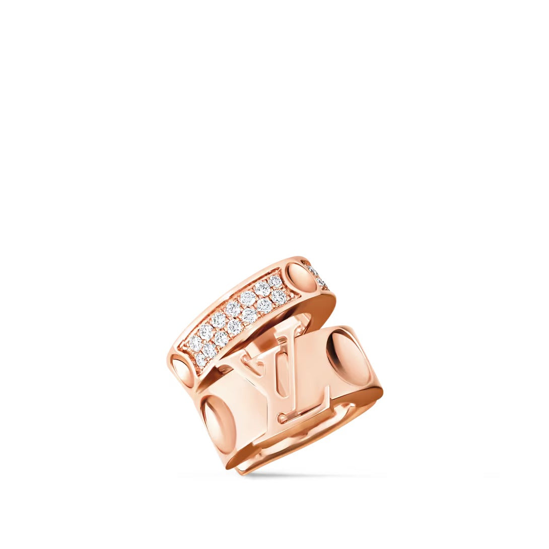 Empreinte Ear Cuff, Pink Gold and Diamonds