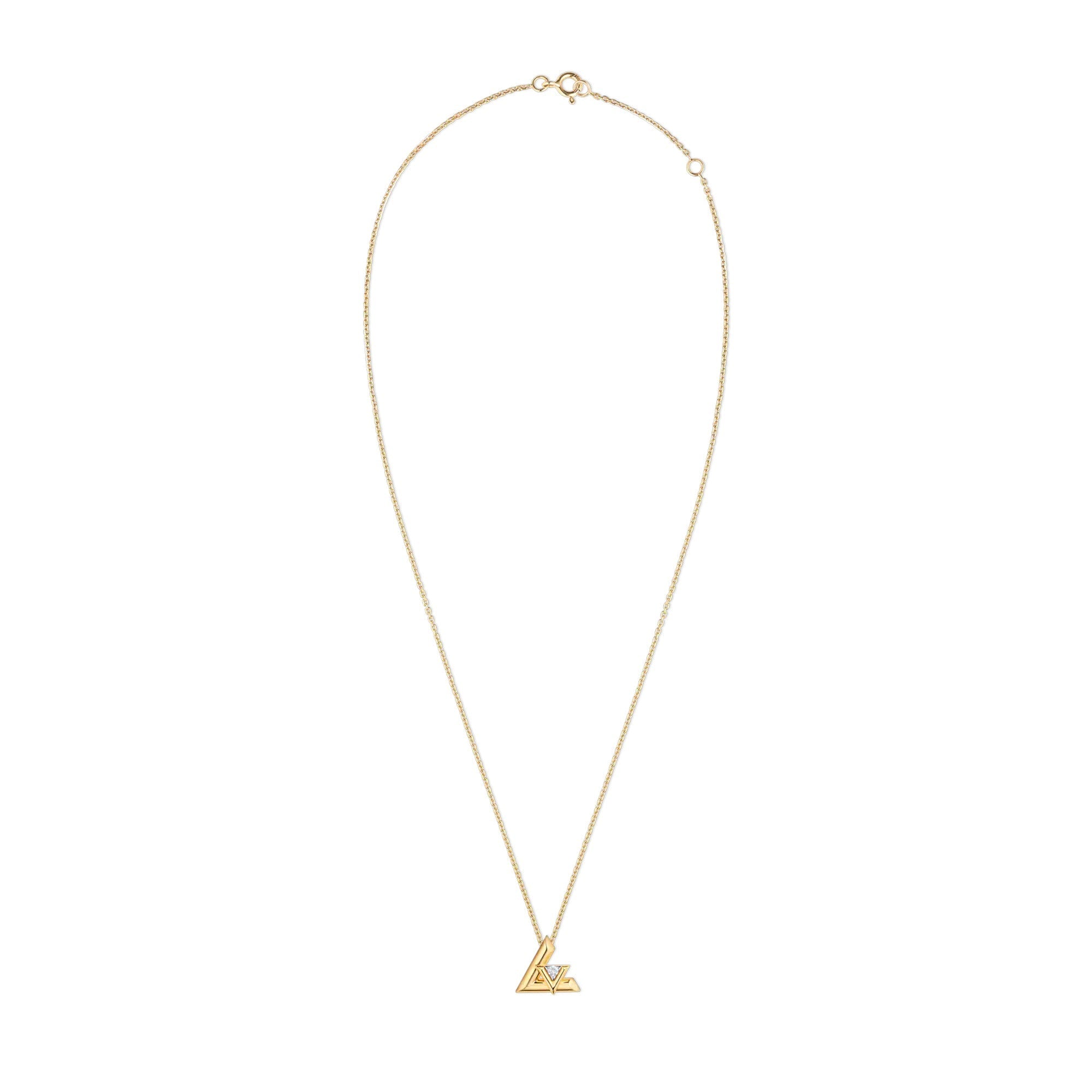 LV Volt One Small Pendant, Yellow Gold And Diamond