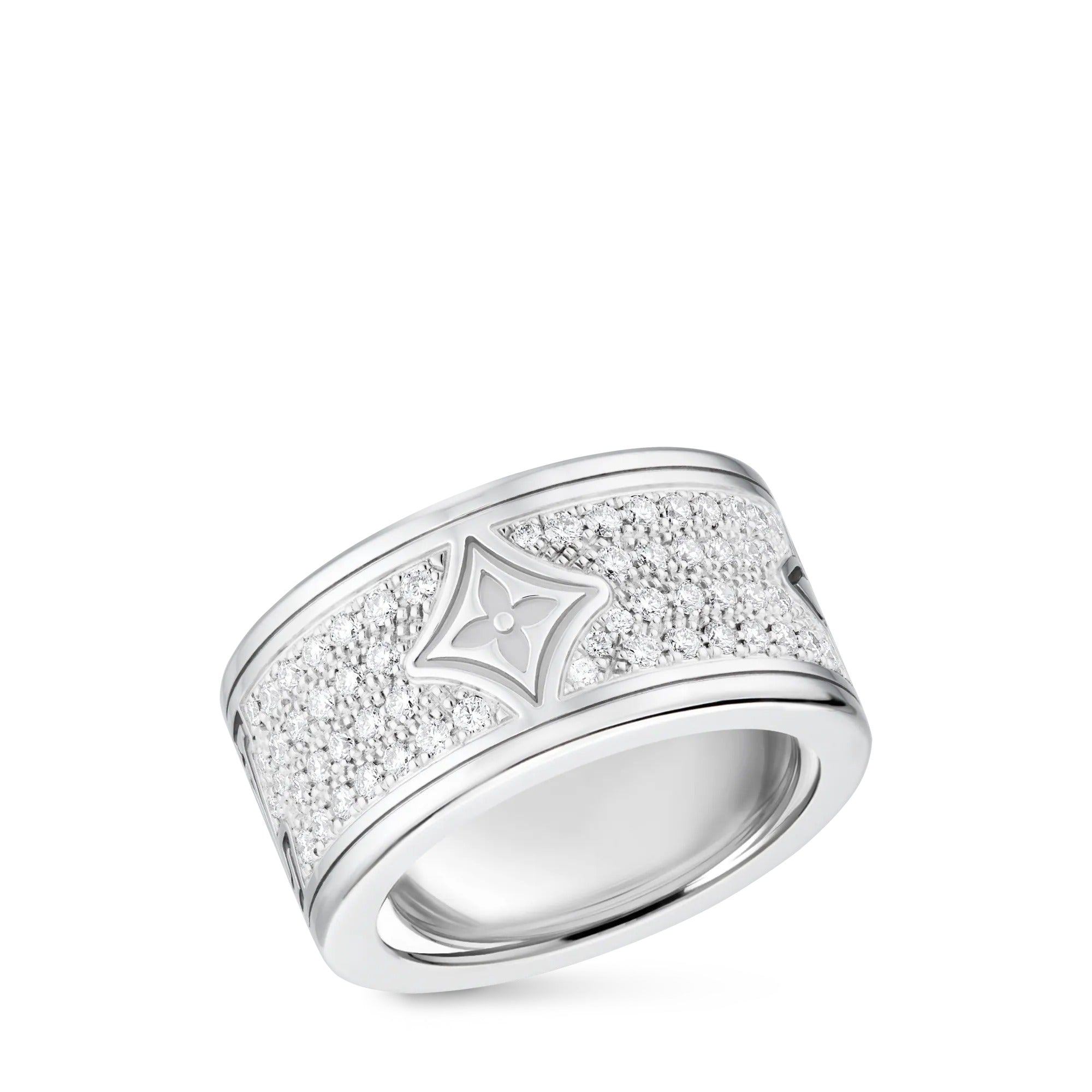 Les Gastons Vuitton Large Ring, White Gold and Diamonds
