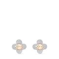 Vivienne Earrings, 3 Golds and Diamonds