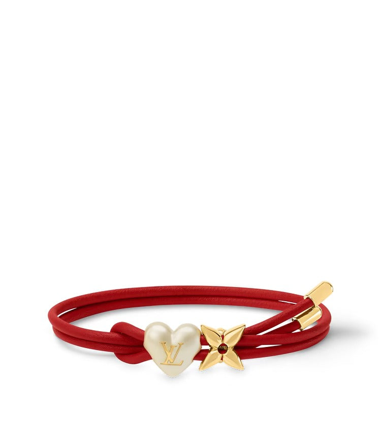 LV Bloom Pearl Heart Bracelet