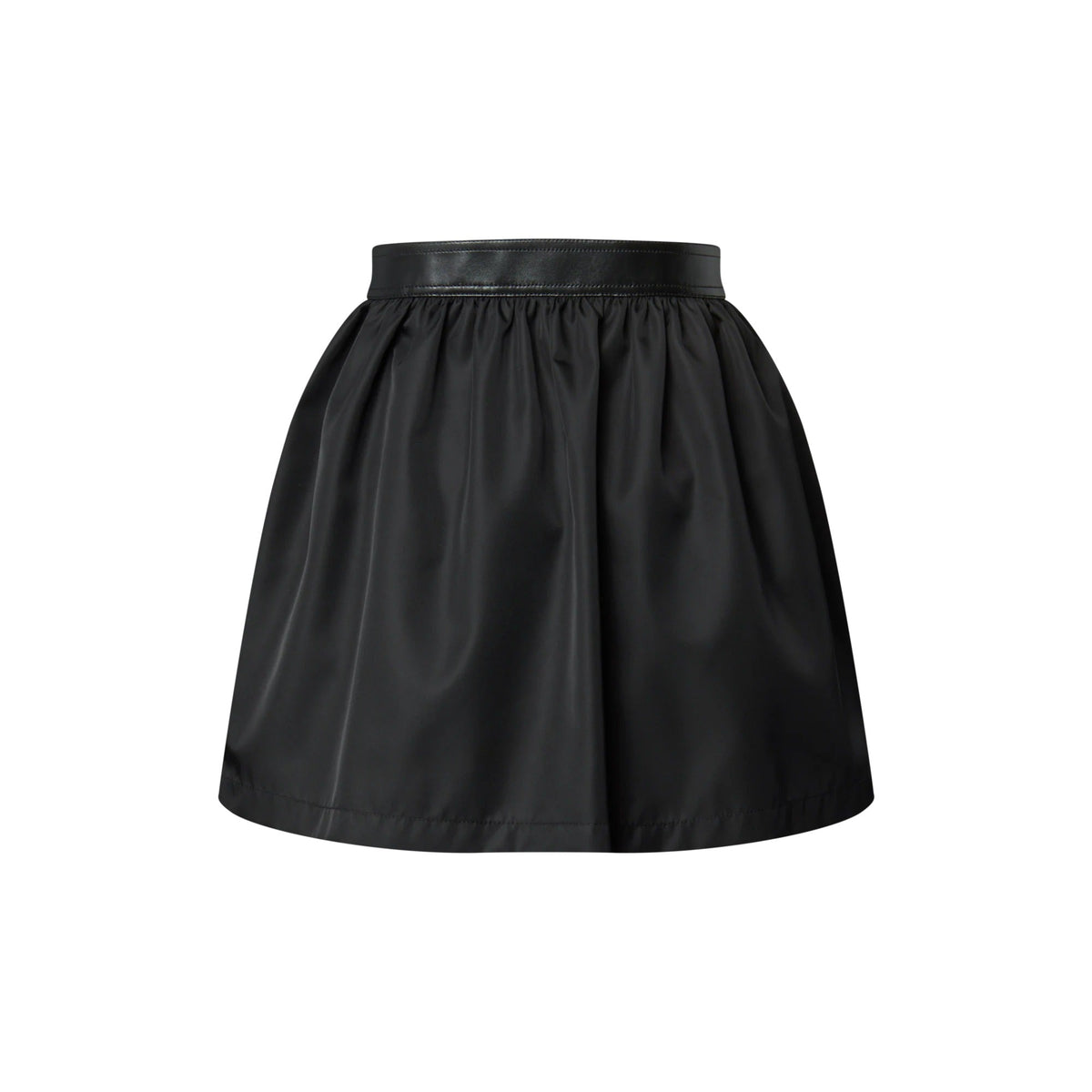 Leather Insert Mini Skirt