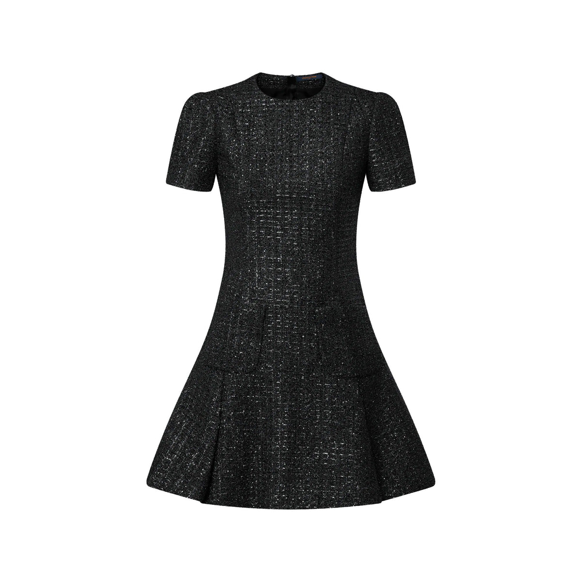 Lurex Tweed Box Pleat Dress