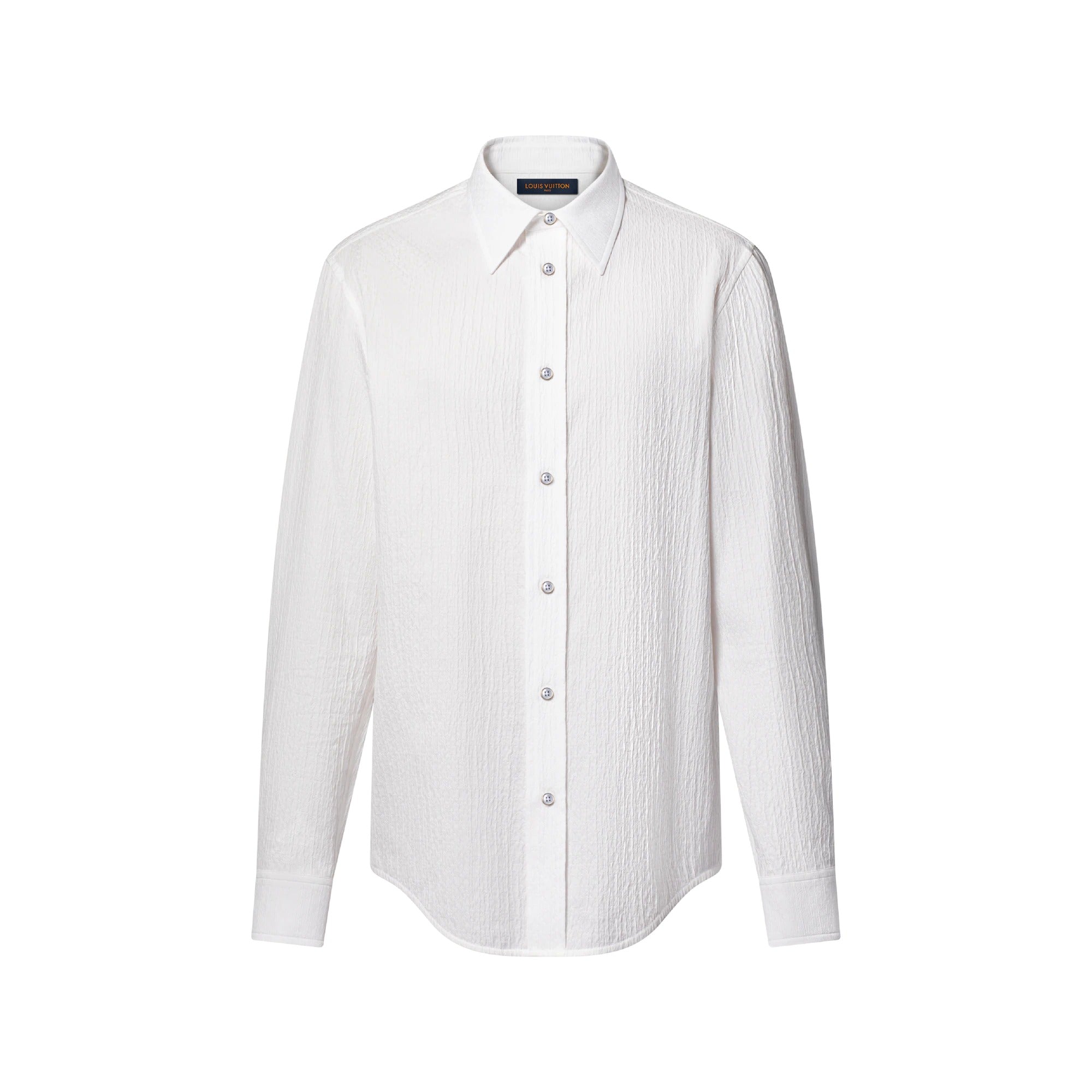 Monogram Jacquard Long-Sleeved Cotton Shirt