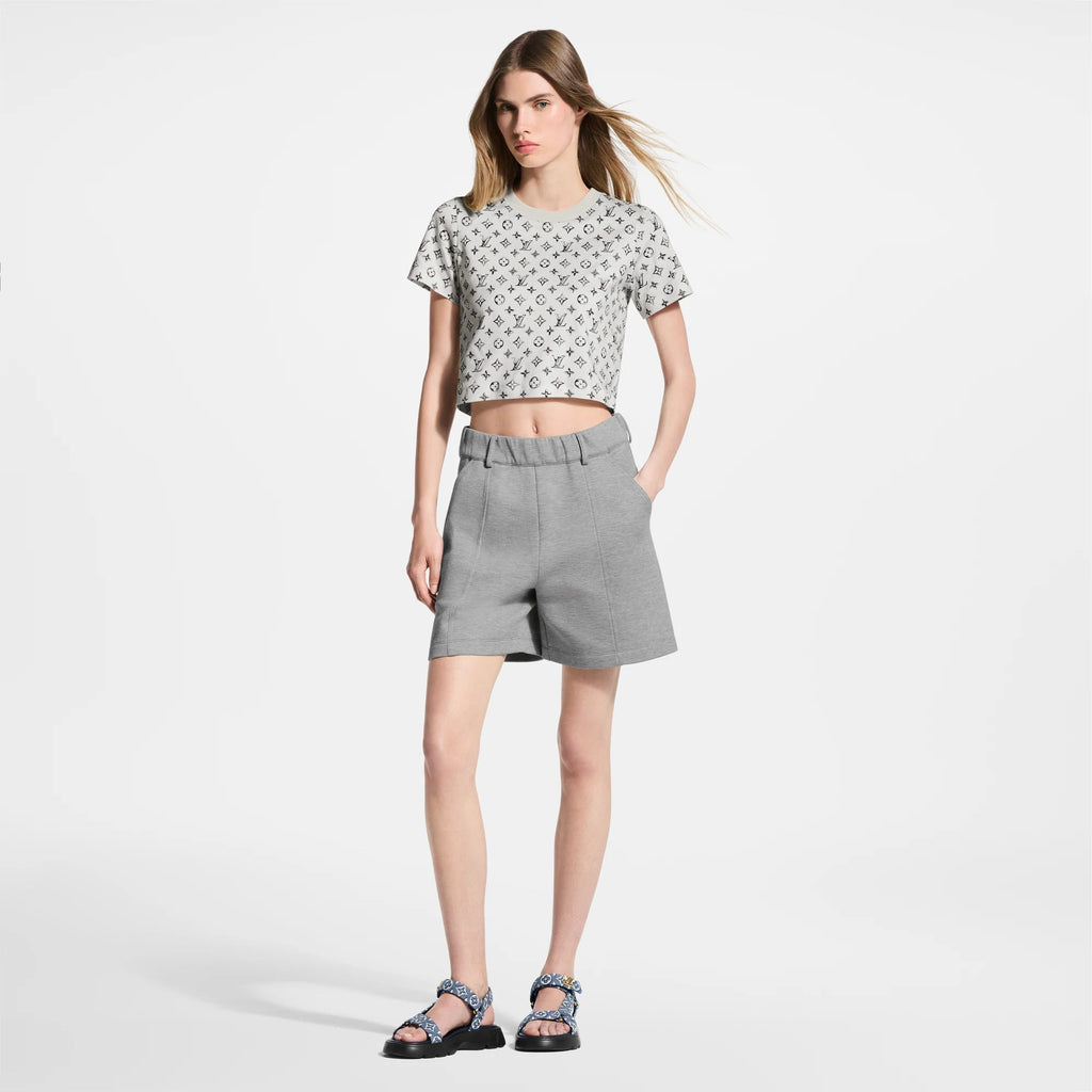 Chrome Monogram Crop Top