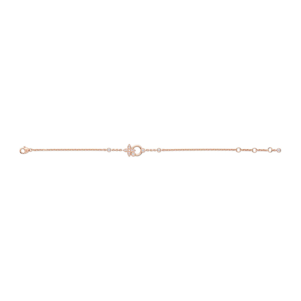 Idylle Blossom Bracelet, Pink Gold and Diamonds